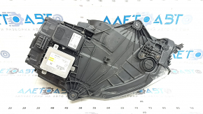 Left front headlight assembly for Porsche Macan 15-18, xenon, with units, for washer, adaptive, black, broken mount