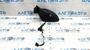 Left side mirror assembly for Porsche Macan 15-26, 15+2 pins, turn signal, heated, backlit, BSM, blue