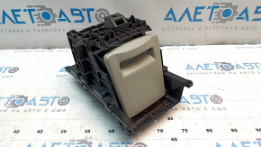 Lower cup holder for Toyota Prius V 12-14, light gray, scratches