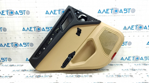 Door trim panel rear left Porsche Macan 15-18 leather black and beige, without lighting and curtain