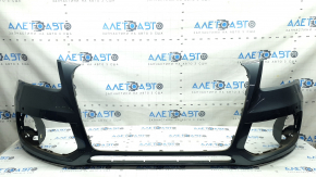 Bare front bumper for Audi Q5 8R 13-17, white, with lip, scratches, for parking sensors