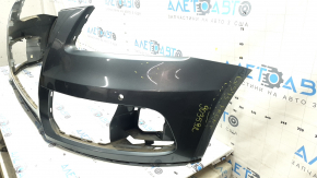 Bare front bumper for Audi Q5 8R 13-17, white, with lip, scratches, for parking sensors