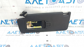 Left sun visor for Porsche Macan 15-21, black leather, without hook, for panoramic view, broken mount