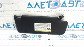 Left sun visor for Porsche Macan 15-21, black leather, without hook, for panoramic view, broken mount