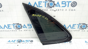 Rear left window, blind glass, Porsche Macan 15-26 tinted, glossy black, scratches on molding