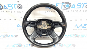 Audi Q5 8R 13-17 black leather steering wheel without buttons
