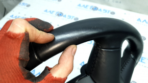 Audi Q5 8R 13-17 black leather steering wheel without buttons