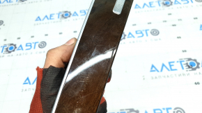 Right dashboard trim panel for Audi Q5 8R 13-17, walnut root wood, glossy, quattro, scratches, cracked