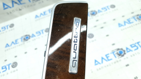 Right dashboard trim panel for Audi Q5 8R 13-17, walnut root wood, glossy, quattro, scratches, cracked