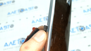 Right dashboard trim panel for Audi Q5 8R 13-17, walnut root wood, glossy, quattro, scratches, cracked