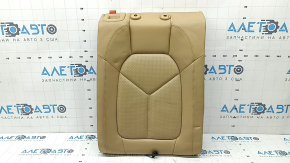 Right rear seat backrest for Porsche Macan 15-18, beige leather, heated, perforated, scratches, dents, needs cleaning