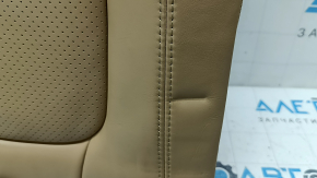 Right rear seat backrest for Porsche Macan 15-18, beige leather, heated, perforated, scratches, dents, needs cleaning