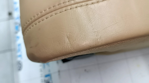 Right rear seat backrest for Porsche Macan 15-18, beige leather, heated, perforated, scratches, dents, needs cleaning