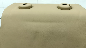 Rear seat backrest center Porsche Macan 15-18 beige leather, needs cleaning, dents, scratches