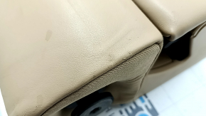 Rear seat backrest center Porsche Macan 15-18 beige leather, needs cleaning, dents, scratches