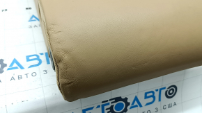 Rear seat backrest center Porsche Macan 15-18 beige leather, needs cleaning, dents, scratches