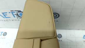 Rear seat backrest center Porsche Macan 15-18 beige leather, needs cleaning, dents, scratches