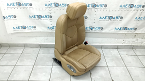 Passenger seat for a Porsche Macan 15-18 with airbag, electric, heated, ventilated, beige leather, scratches, dry-cleanable