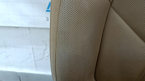 Passenger seat for a Porsche Macan 15-18 with airbag, electric, heated, ventilated, beige leather, scratches, dry-cleanable