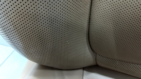 Passenger seat for a Porsche Macan 15-18 with airbag, electric, heated, ventilated, beige leather, scratches, dry-cleanable