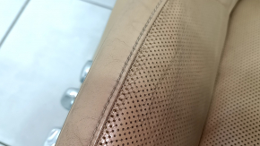 Passenger seat for a Porsche Macan 15-18 with airbag, electric, heated, ventilated, beige leather, scratches, dry-cleanable
