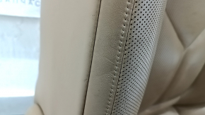 Passenger seat for a Porsche Macan 15-18 with airbag, electric, heated, ventilated, beige leather, scratches, dry-cleanable