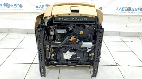 Passenger seat for a Porsche Macan 15-18 with airbag, electric, heated, ventilated, beige leather, scratches, dry-cleanable