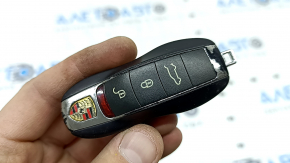 Porsche Macan 15-22 key, 4 buttons, scratches, peeling chrome, crack, chip