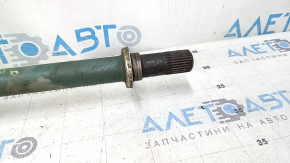 Nissan Rogue 14-20 fwd front right axle shaft with bracket, torn boot