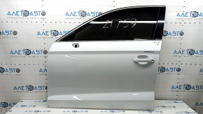 Front left door assembly for Audi A3 8V 15-20 4D keyless, white LS9R, scratches on trim