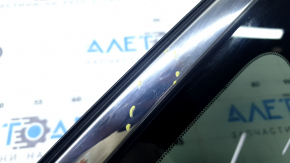 Mazda CX-9 16-23 chrome rear right window, tinted, torn seal, scuff marks on chrome
