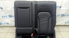 Left rear seat backrest for Audi Q5 8R 09-17, black leather, with armrest, with seat belt, dented