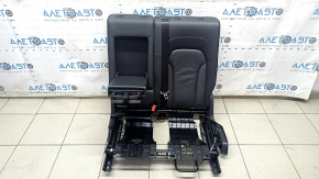 Left rear seat backrest for Audi Q5 8R 09-17, black leather, with armrest, with seat belt, dented