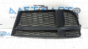 Front bumper grille left Audi A3 8V 17-20 black gloss, S-line
