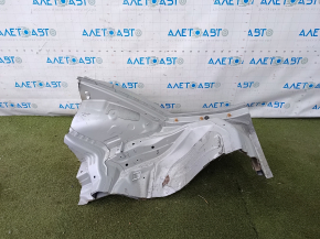 The sunset of the rear fender left BMW 3 F30 4d 12-18 on the body, silver, dented