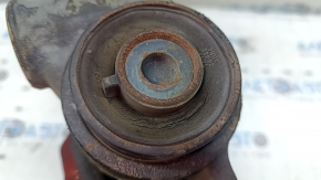 Mazda CX-9 16-23 front lower right control arm, cracked silent block, torn and rusty boot