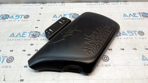 Dodge Challenger 15-23 leather armrest, black, cracked leather
