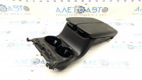 Mazda CX-9 16-23 leather armrest, black, with cup holders, worn leather