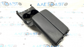 Mazda CX-9 16-23 leather armrest, black, with cup holders, worn leather