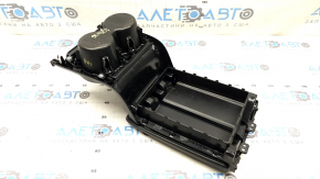Mazda CX-9 16-23 leather armrest, black, with cup holders, worn leather