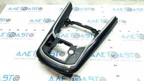 Mazda CX-9 16-19 center console trim, black, scratches, chrome peeling