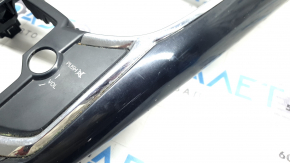 Mazda CX-9 16-19 center console trim, black, scratches, chrome peeling