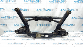 The rear subframe of the Audi A3 8V 15-18 4d AWD is rusty.