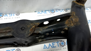 The rear subframe of the Audi A3 8V 15-18 4d AWD is rusty.