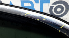 Rear left window glass, Mazda CX-9 16-23, chrome, scratches on chrome, torn seal