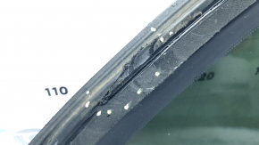 Rear left window glass, Mazda CX-9 16-23, chrome, scratches on chrome, torn seal