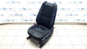 Mazda CX-9 16-17 driver's seat without airbag, electric, heated, beige perforated leather, without headrest, dented, cracked, dry-cleanable