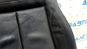 Driver's seat cushion upholstery for Audi A3 8V 15-20 4d, 5d, black leather, heated, needs cleaning, wrinkled