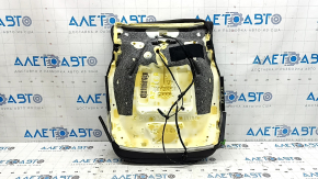 Audi A3 8V 15-20 4d, 5d passenger seat cushion upholstery, black leather, heated, wrinkled, torn fastener