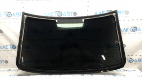 Rear window of Audi A4 B9 17-19, heated, non-factory tinted, scratches, broken contact